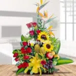 Arreglo Floral con Frutas Durio