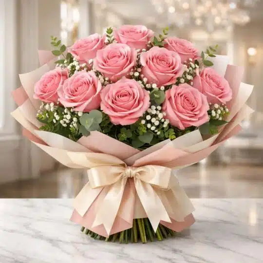 Corsage or Bouquet of Pink Roses
