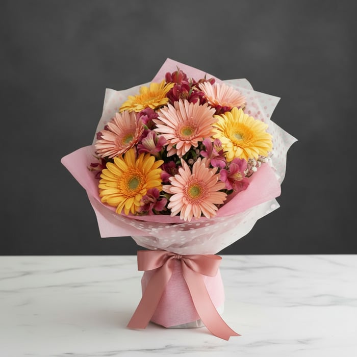 Bouquet o Ramillete de Gerberas Multicolor